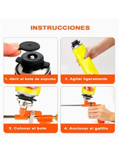 Polyurethan-Schaumpistole mit Aluminiumgehäuse 2