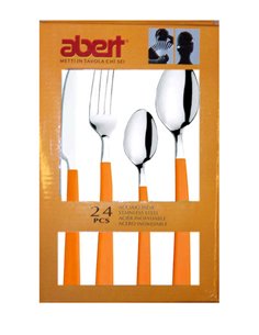 Posate in acciaio inox 24 pezzi Finstock Arcobaleno bianco