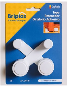 batente de porta adesivo giratório 2 unidades branco