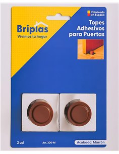 Adhesive door stop in stainless steel brown - 2 units