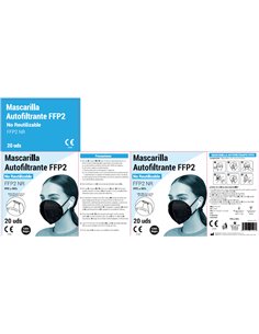 Mascarilla Finstoc FFP2 Negra Plegable Envasadas Individualmente