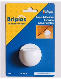 adhesive spherical door stop white 1 unit