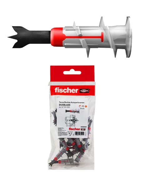fischer taco duoblade bolsa 20 uds anclagem leve