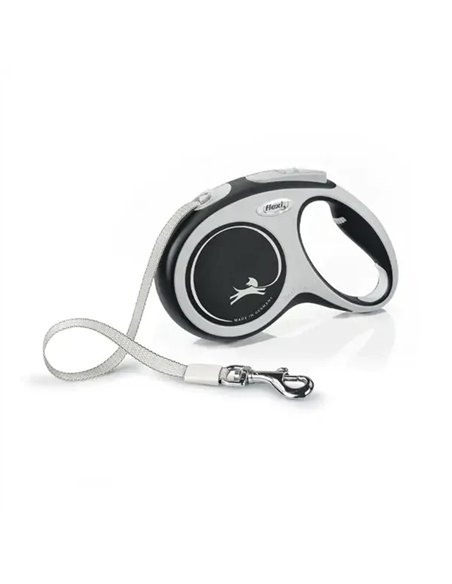 Correa para perro flexible Croci New Classiccord S 5mt negro