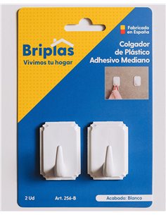 Küchen- und Badezimmerhaken aus weißem PVC - 2 Stück
