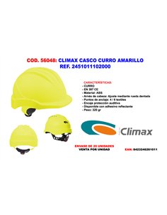 Climax Finstock Curro Yellow Helmet - Safety and Comfort