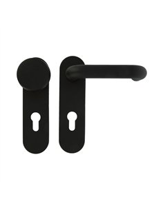 Handle and knob set black for door 3PB72