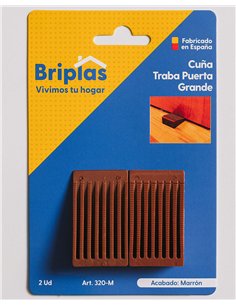 Tope de puerta grande Briplas 2 unidades marrón