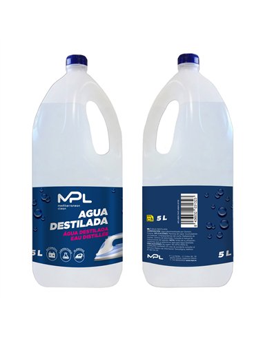 água destilada 5L para automóveis e laboratórios