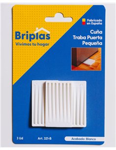 Briplast Traba Cuña Puerta/Muebles Pequeño 3 U Blanco