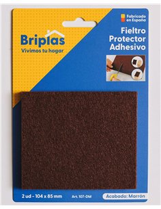 Brown adhesive felt rectangular 104x85 mm