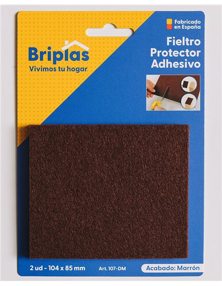 Brown adhesive felt rectangular 104x85 mm