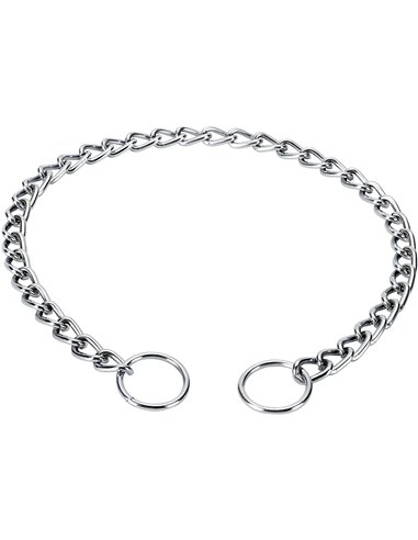 collier étrangleur en acier 55 cm pour chiens