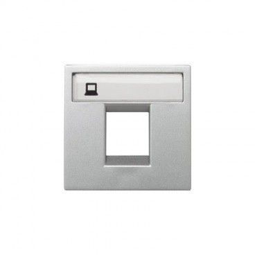 Tapa toma de datos ancha PLATA Niessen Zenit N2218.1 PL