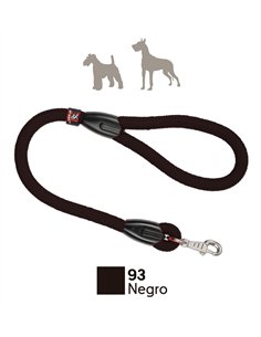 Correa de Nylon para Perros 75 cm Redonda 16 mm Negra