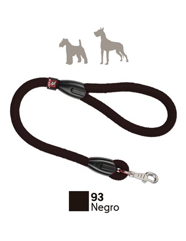 Coleira de Nylon para Cães 75 cm Redonda 16 mm Preta