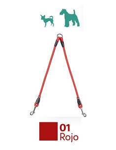 accouplement pour deux chiens 48 cm avec cordon de 0,9 cm
