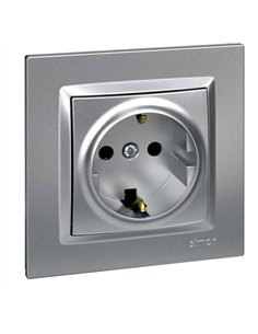 aluminium schuko-steckdose serie 10