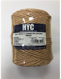 Raffia thread rope 3 strands 900 m wheat 750 grams
