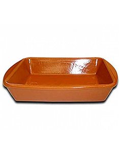 Rectangular clay dish 32 x 23 cm