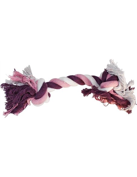 Juguete para perros de cuerda 2 nudos rosa/violeta 30 cm