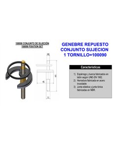 Conjunto de Sujeción Genebre con Tornillo 1 Unidad