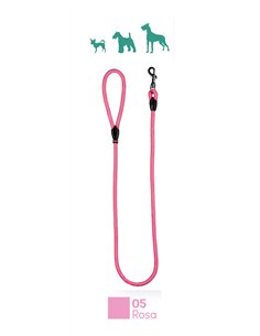 Laisse en Nylon Rose pour Chiens 120 cm Ronde 9 mm