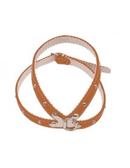Leather Chest Collar with Hardware for Dog 500x13 mm