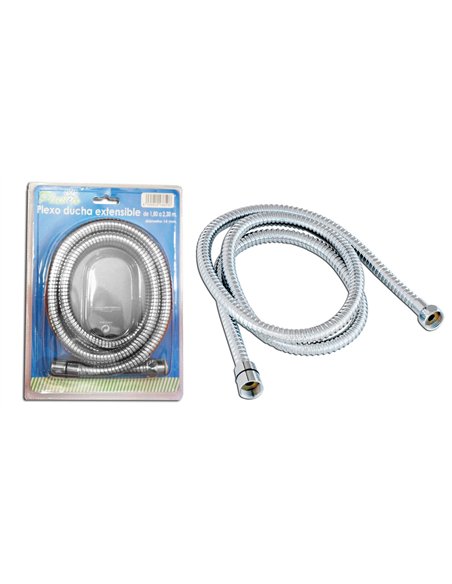 Doccia flessibile in acciaio inox 1.80-2.30 mts 14 mm doppio attacco