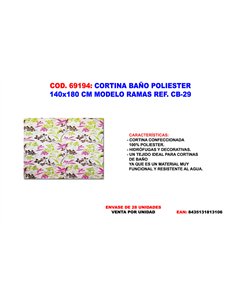 Tenda da doccia Finstock Poly 140 x 180 Rami CB-29