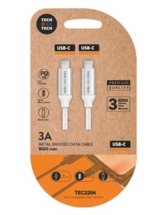 USB-C PD 3A Ultra Fast Cable 1m Nylon White