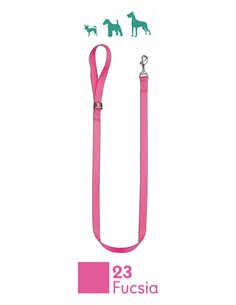 Coleira de nylon fucsia para cães 120 cm x 2 cm