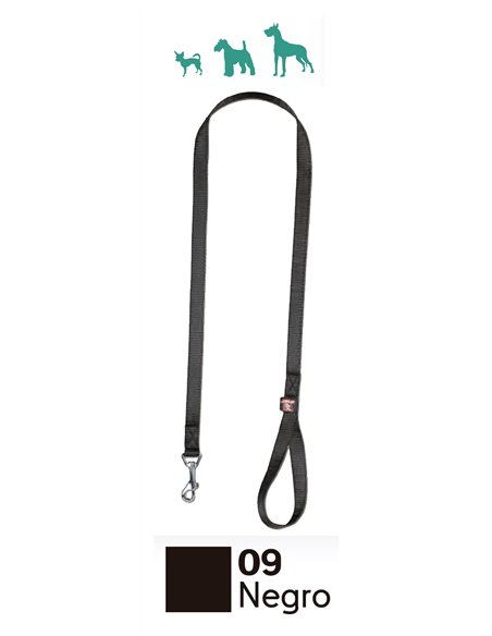 Correia de Nylon para Cães 100 cm x 2 cm Cor Preto