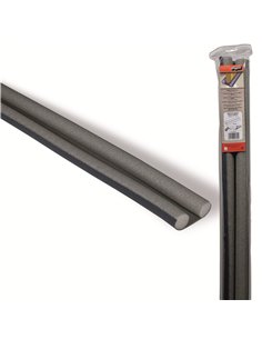 Bourrelet double pour porte en mousse 95 gris