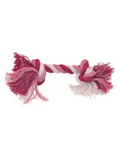 Jouet en Corde pour Chiens Rose 2 Nœuds 15 cm