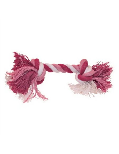Brinquedo de Corda para Cães Rosa 2 Nós 15 cm