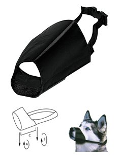 muzzle de nylon preto para cães pequenos
