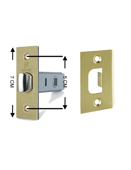 BECUSA N°12 Square Latch in Brass, 45 mm