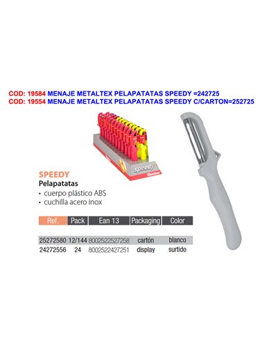 Éplucheur de Pommes de Terre Metaltel Speedy - Efficacité et Design Compact