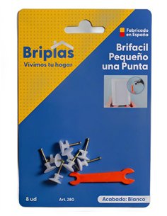 Briplas easy hang picture hooks 1 small point 8 units