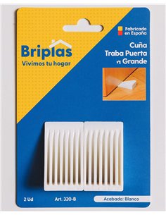 Tope de puerta grande Briplas cuña 2 unidades color blanco