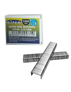 Grappe per Cucitrice 07x12mm - Scatola da 1000 Pcs