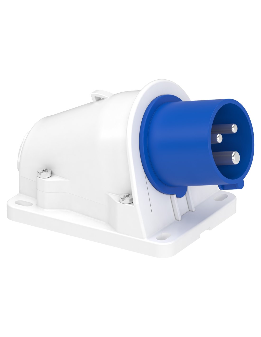 MUREVA 16 A IP44 220 V 2P+E wall socket, recessed and angled