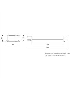 Carril modular G,regulable en prof.850mm 2