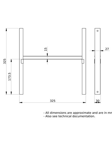 Carril modular P,regulable en prof.400mm