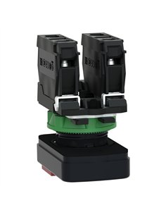 PULSADOR DOBLE LUM VER-ROJ 240V IP66 2