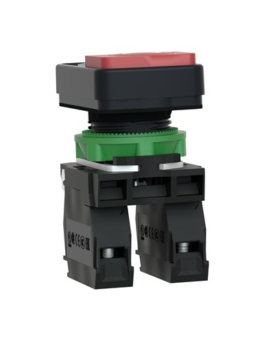 PULSADOR DOBLE LUM VER-ROJ 240V IP66