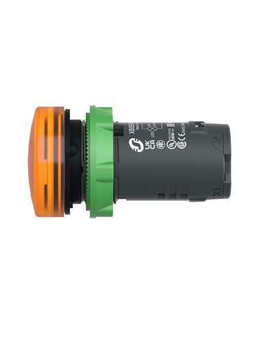 piloto luminoso naranja monobloque 24v