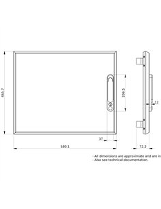 Puerta Plena G IP40,9 mod,alto 480mm 2
