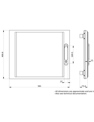 Puerta Transp.G IP40 9 mod,alto 480mm